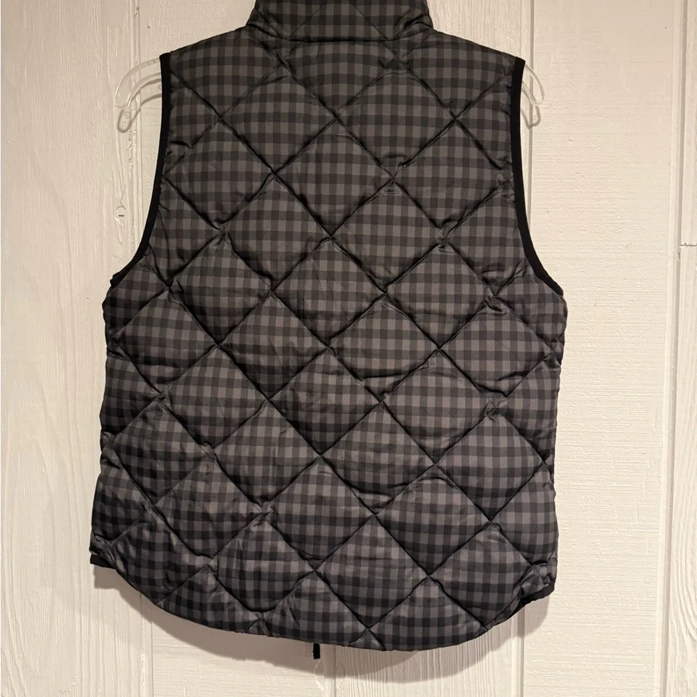 J. Crew Black and Gray Checkered Quilted Vest - Picture 9 of 9